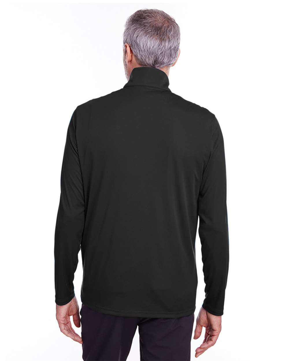 Men's Icon Quarter-Zip Pullover - OnModelBack - B17746503 - Puma Black