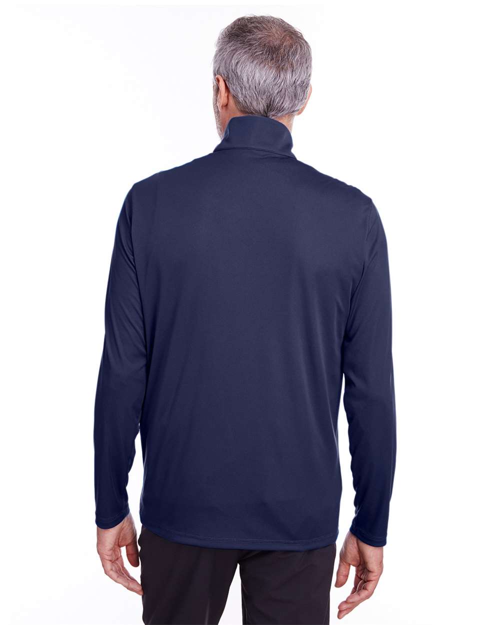 Men's Icon Quarter-Zip Pullover - OnModelBack - B17746593 - Peacoat