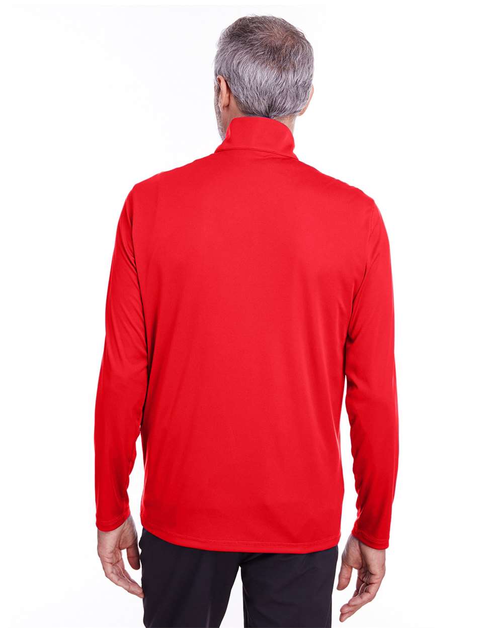 Men's Icon Quarter-Zip Pullover - OnModelBack - B17746703 - High Risk Red