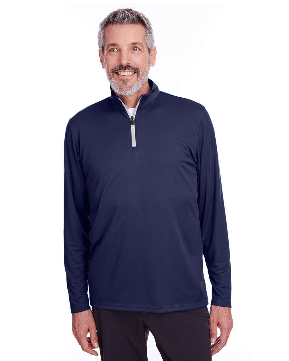 Men's Icon Quarter-Zip Pullover - OnModelFront - B17746593 - Peacoat