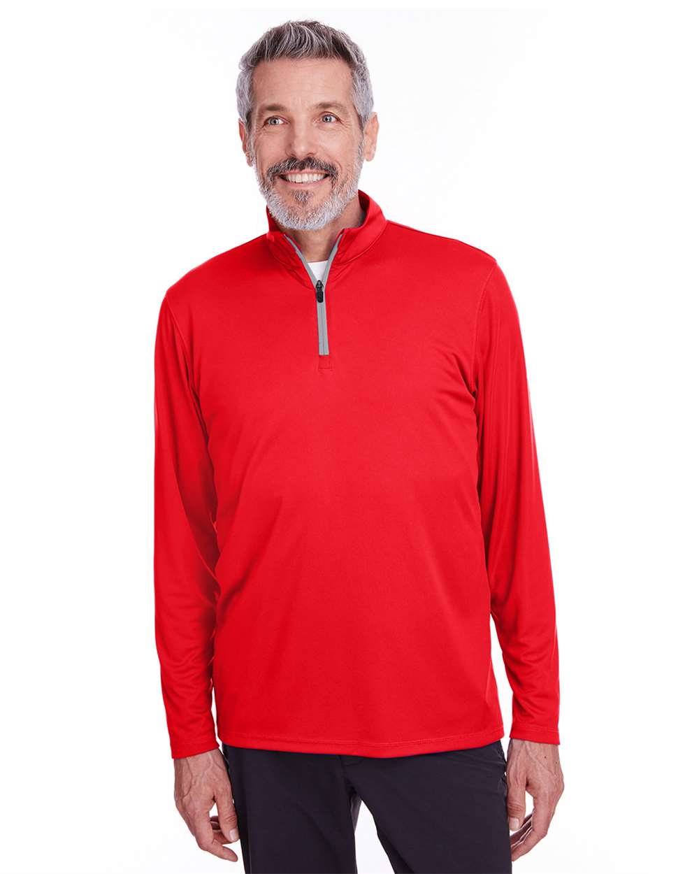 Men's Icon Quarter-Zip Pullover - OnModelFront - B17746703 - High Risk Red