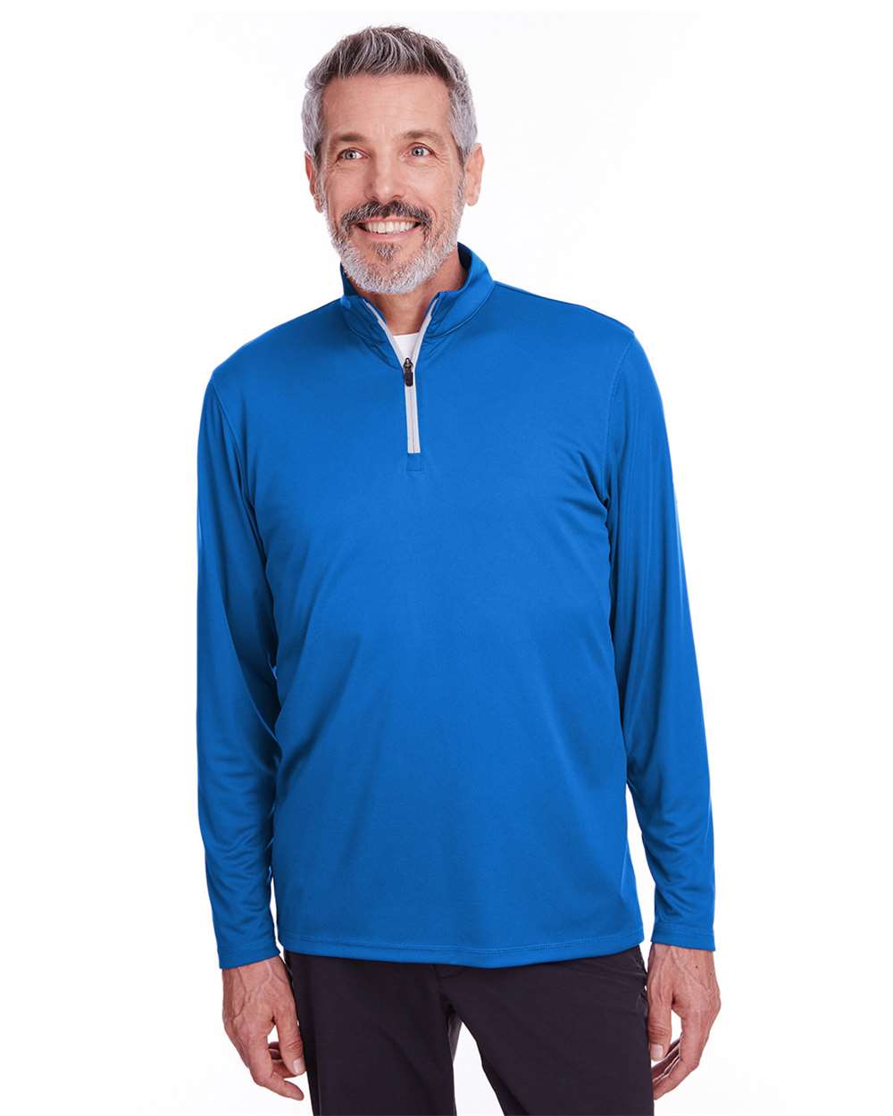 Men's Icon Quarter-Zip Pullover - OnModelFront - B17746753 - Lapis Blue