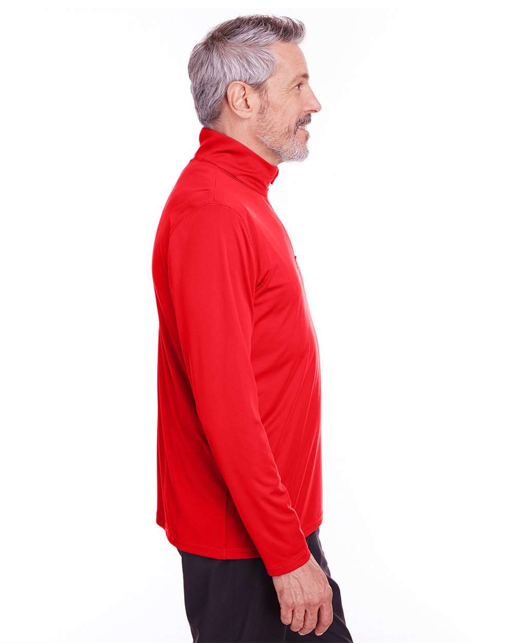 Men's Icon Quarter-Zip Pullover - OnModelSide - B17746703 - High Risk Red