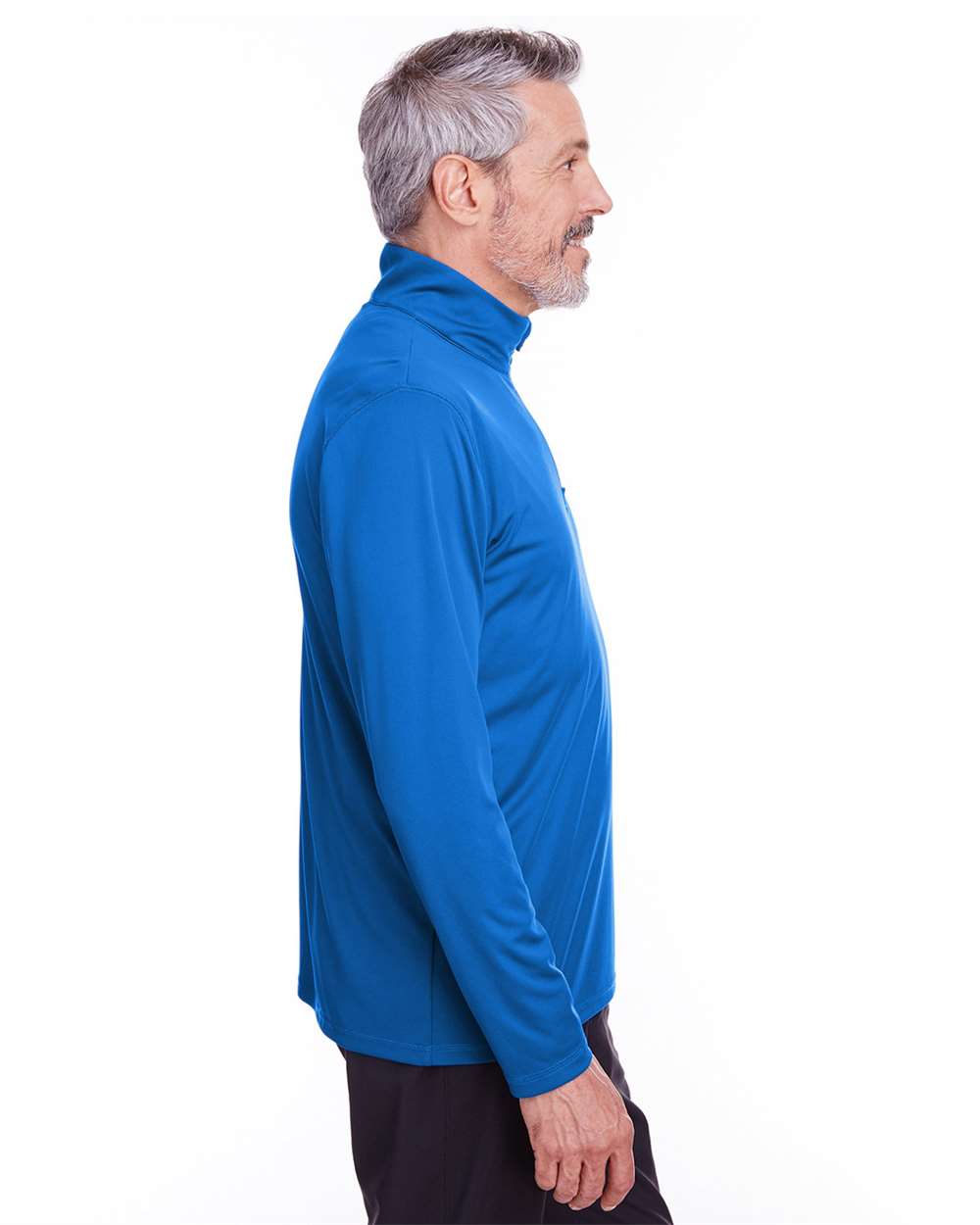 Men's Icon Quarter-Zip Pullover - OnModelSide - B17746753 - Lapis Blue