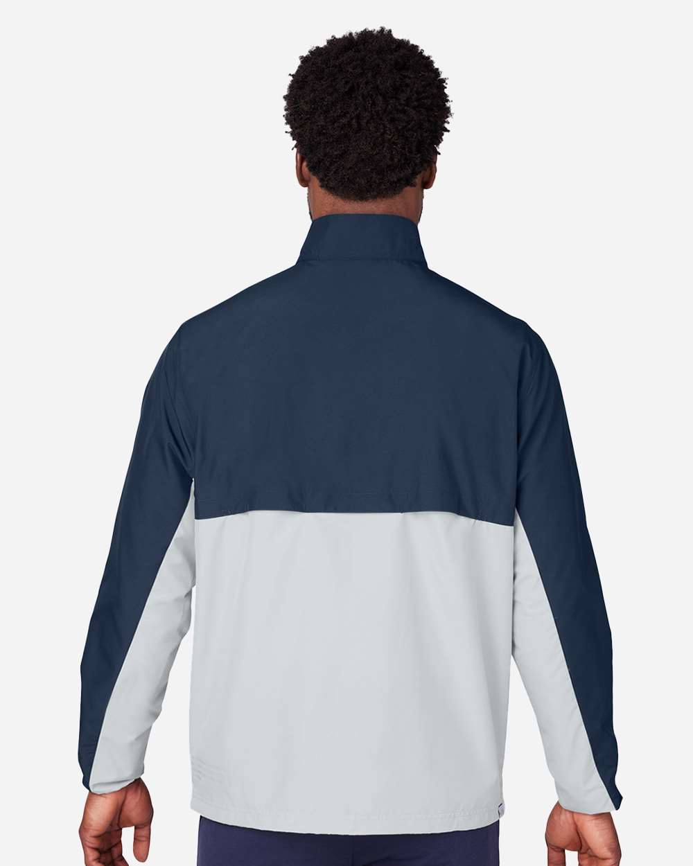 Men's 1st Mile Wind Jacket - OnModelBack - B18546653 - Navy Blazer/ High Rise