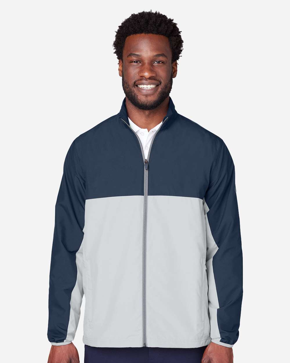 Men's 1st Mile Wind Jacket - OnModelFront - B18546653 - Navy Blazer/ High Rise