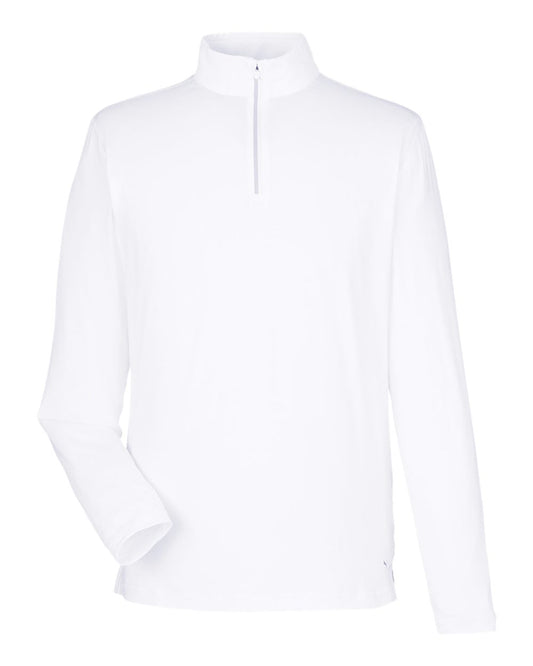 Men's You-V Quarter-Zip Pullover - Front - B17046003 - Bright White
