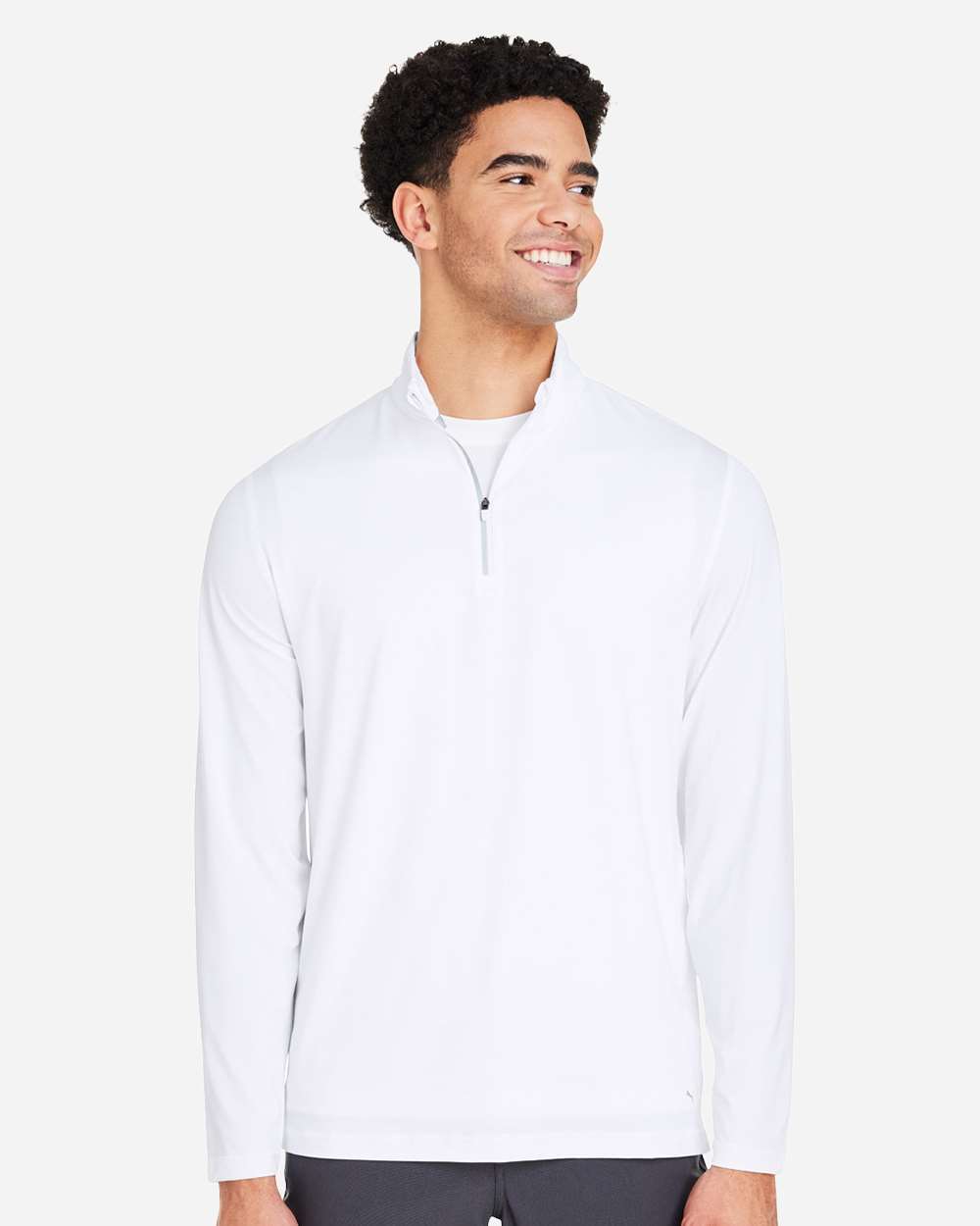 Men's You-V Quarter-Zip Pullover - OnModelFront - B17046003 - Bright White