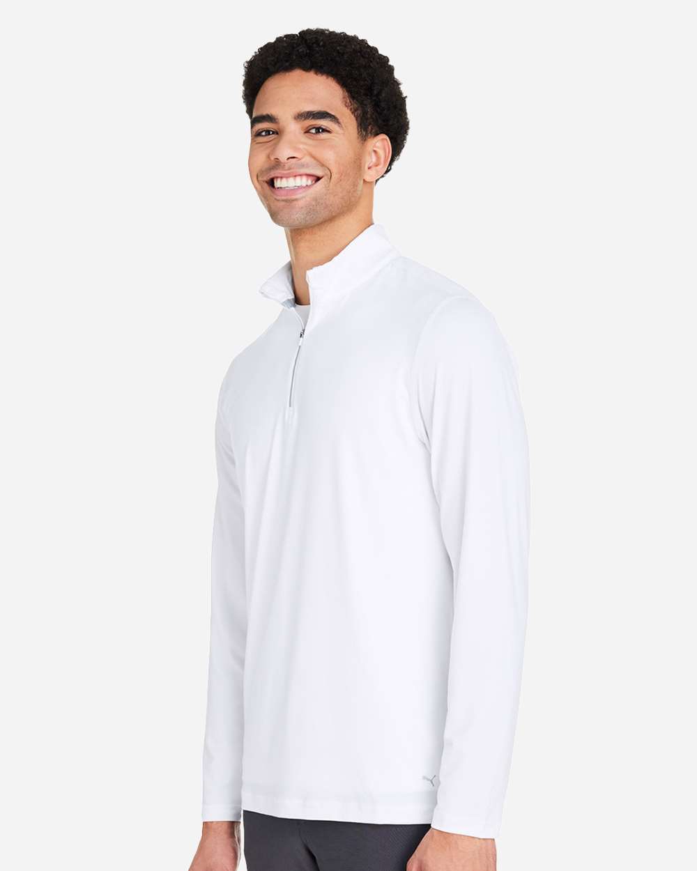 Men's You-V Quarter-Zip Pullover - OnModelSide - B17046003 - Bright White