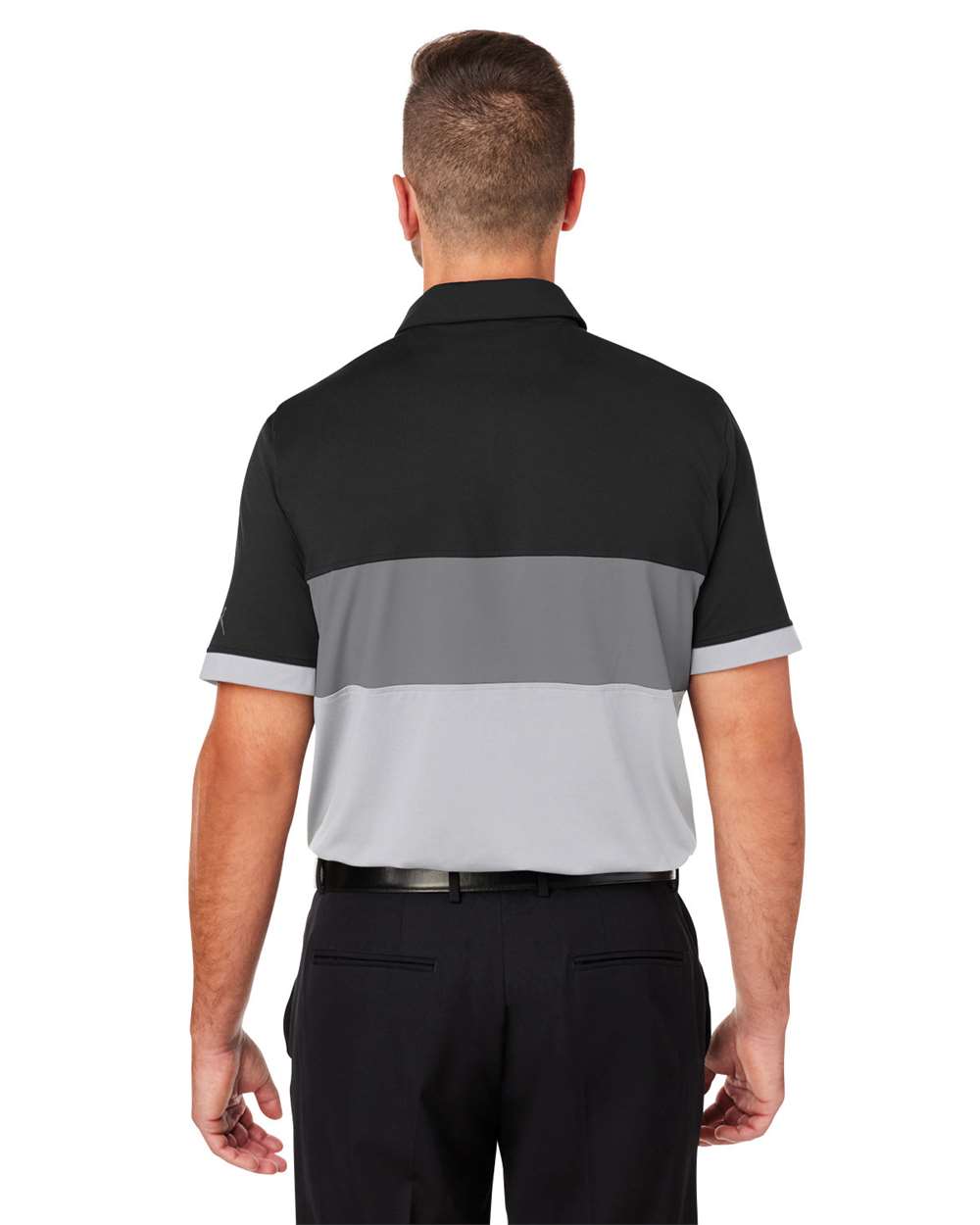 Men's Cloudspun Highway Polo - OnModelBack - B16846503 - Puma Black/ High Rise