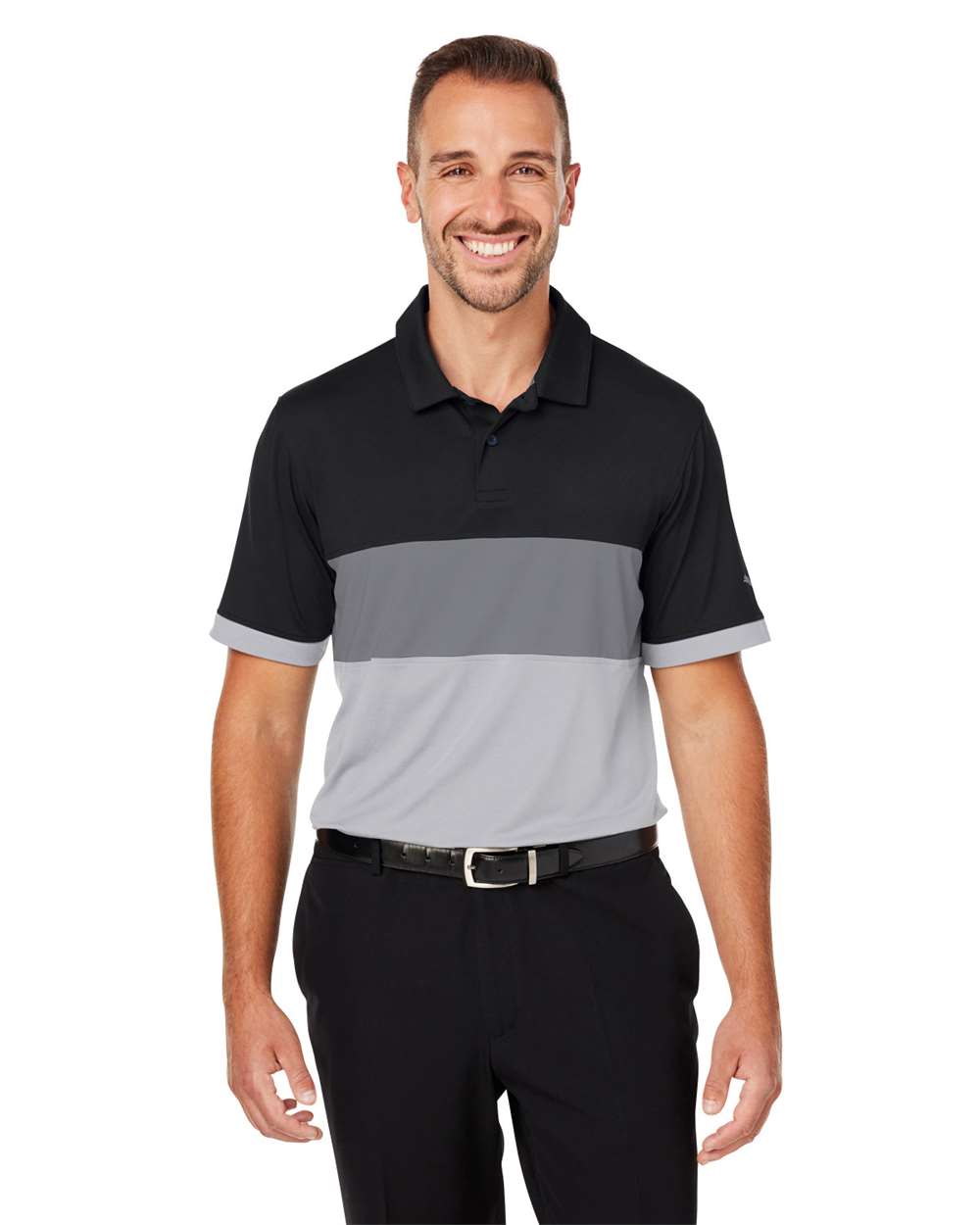 Men's Cloudspun Highway Polo - OnModelFront - B16846503 - Puma Black/ High Rise