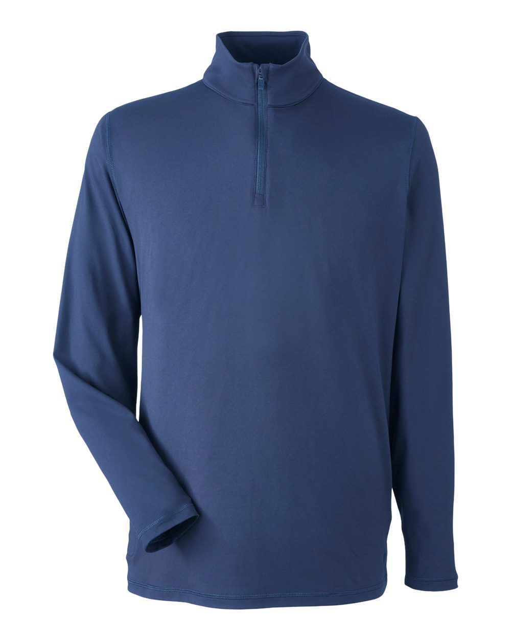 Men's Cloudspun Quarter-Zip Pullover - Front - B15446103 - Navy Blazer Heather