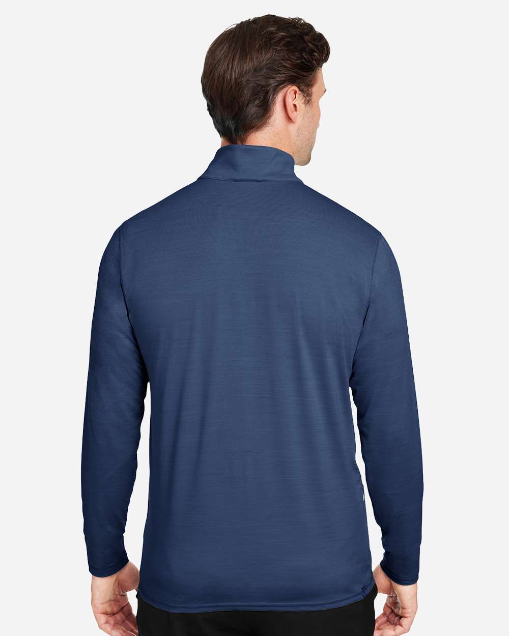 Men's Cloudspun Quarter-Zip Pullover - OnModelBack - B15446103 - Navy Blazer Heather