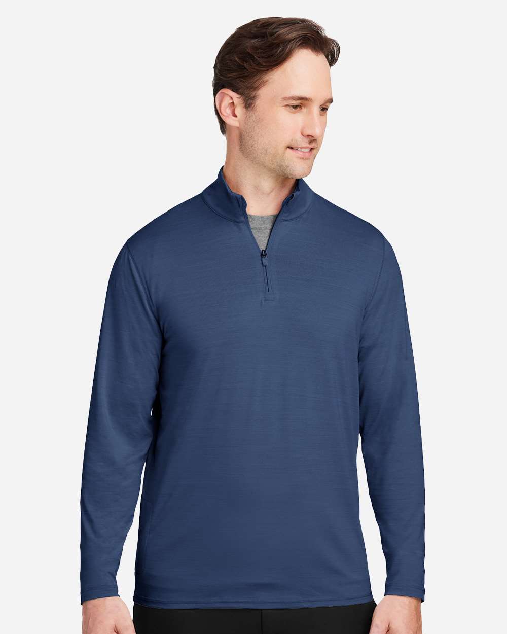 Men's Cloudspun Quarter-Zip Pullover - OnModelFront - B15446103 - Navy Blazer Heather