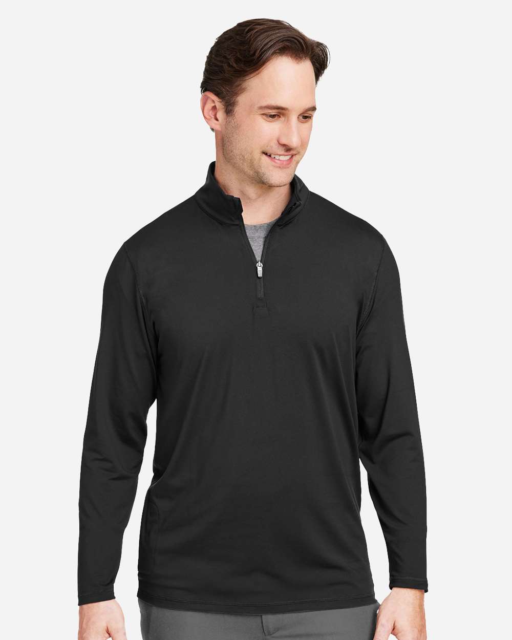 Men's Cloudspun Quarter-Zip Pullover - OnModelFront - B15446503 - Puma Black