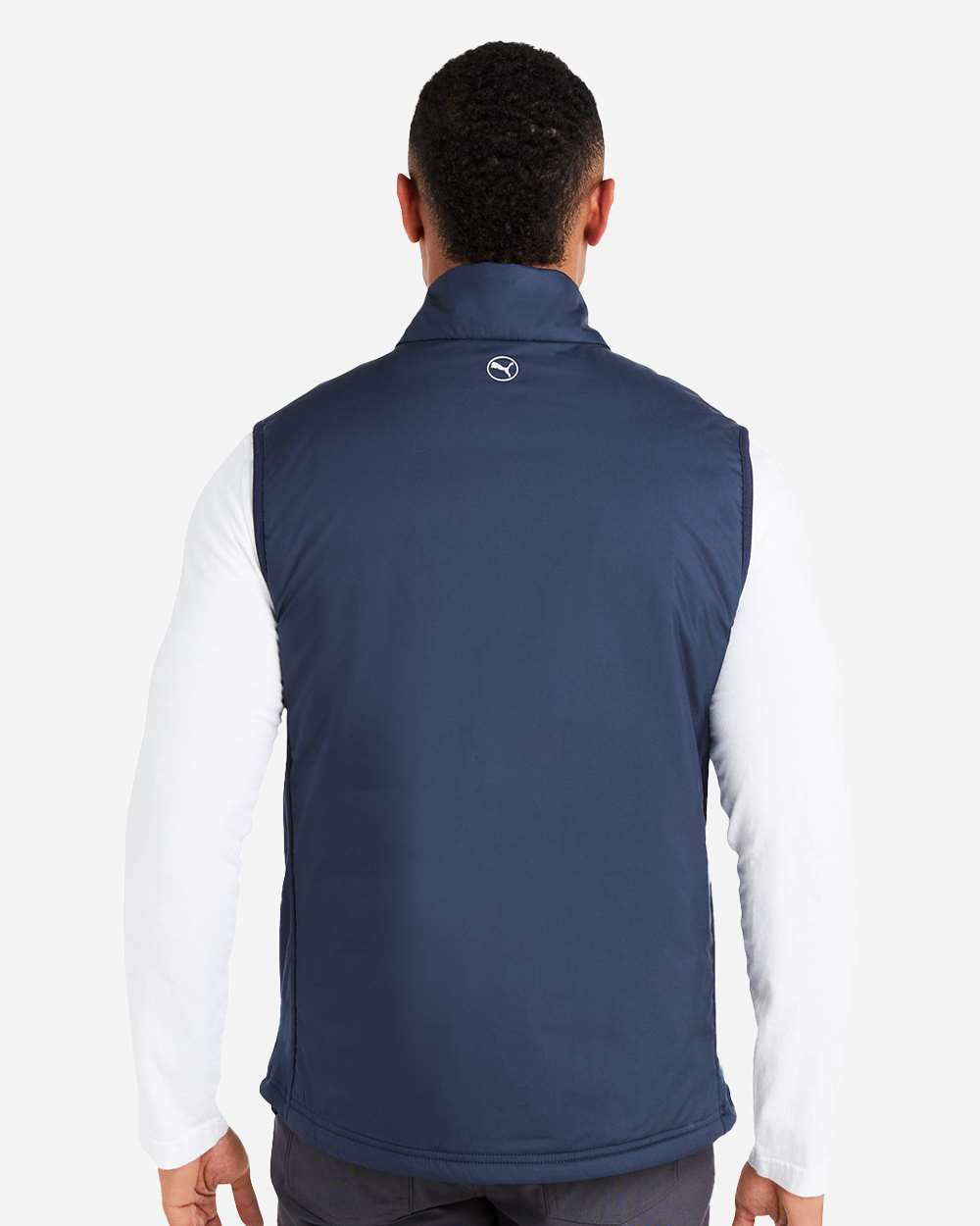 Men's Hielands Vest - OnModelBack - B19746653 - Deep Navy