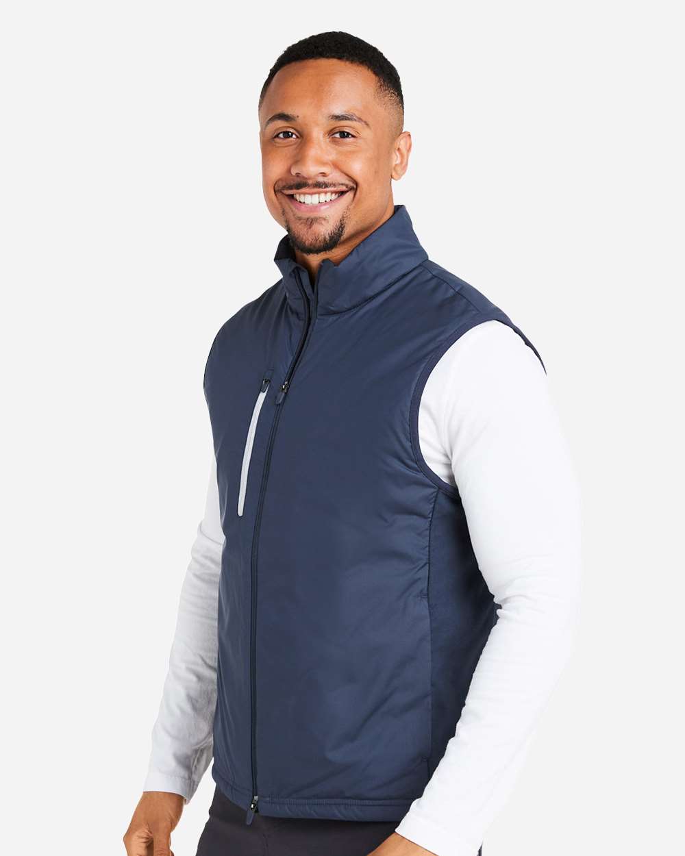 Men's Hielands Vest - OnModelSide - B19746653 - Deep Navy