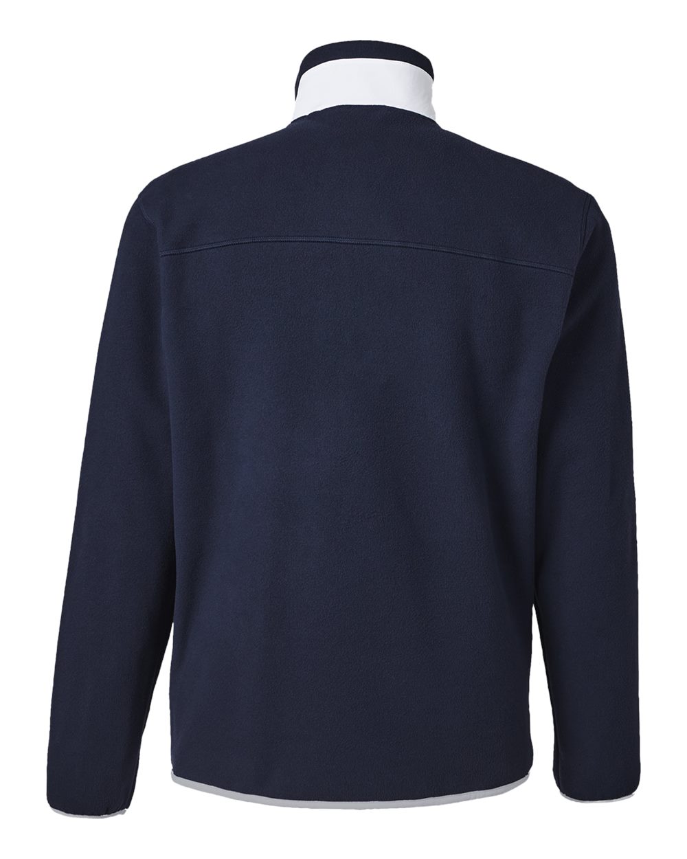 Men's Fleece Quarter-Zip Pullover - Back - B19546653 - Deep Navy/ White Glow
