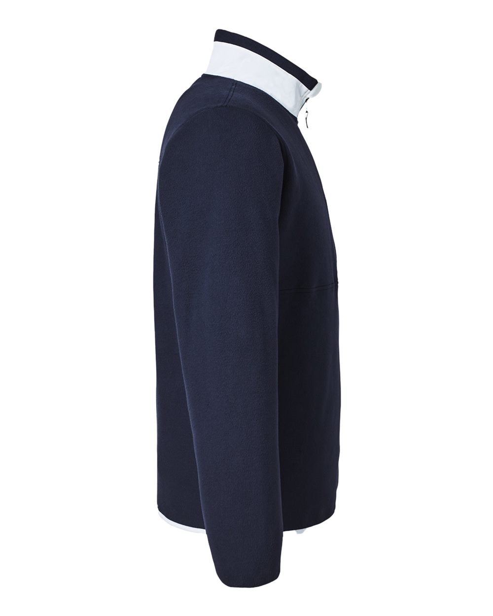 Men's Fleece Quarter-Zip Pullover - DirectSide - B19546653 - Deep Navy/ White Glow
