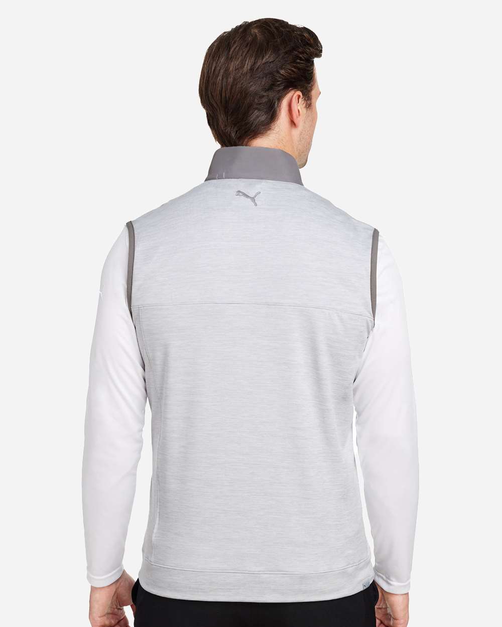 Men's Cloudspun Colorblock Vest - OnModelBack - B16246593 - Quiet Shade/ High Rise Heather
