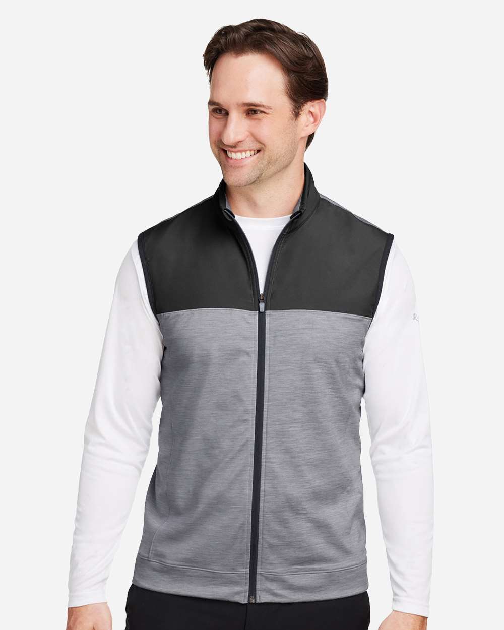 Men's Cloudspun Colorblock Vest - OnModelFront - B16246503 - Puma Black/ Quiet Shade Heather