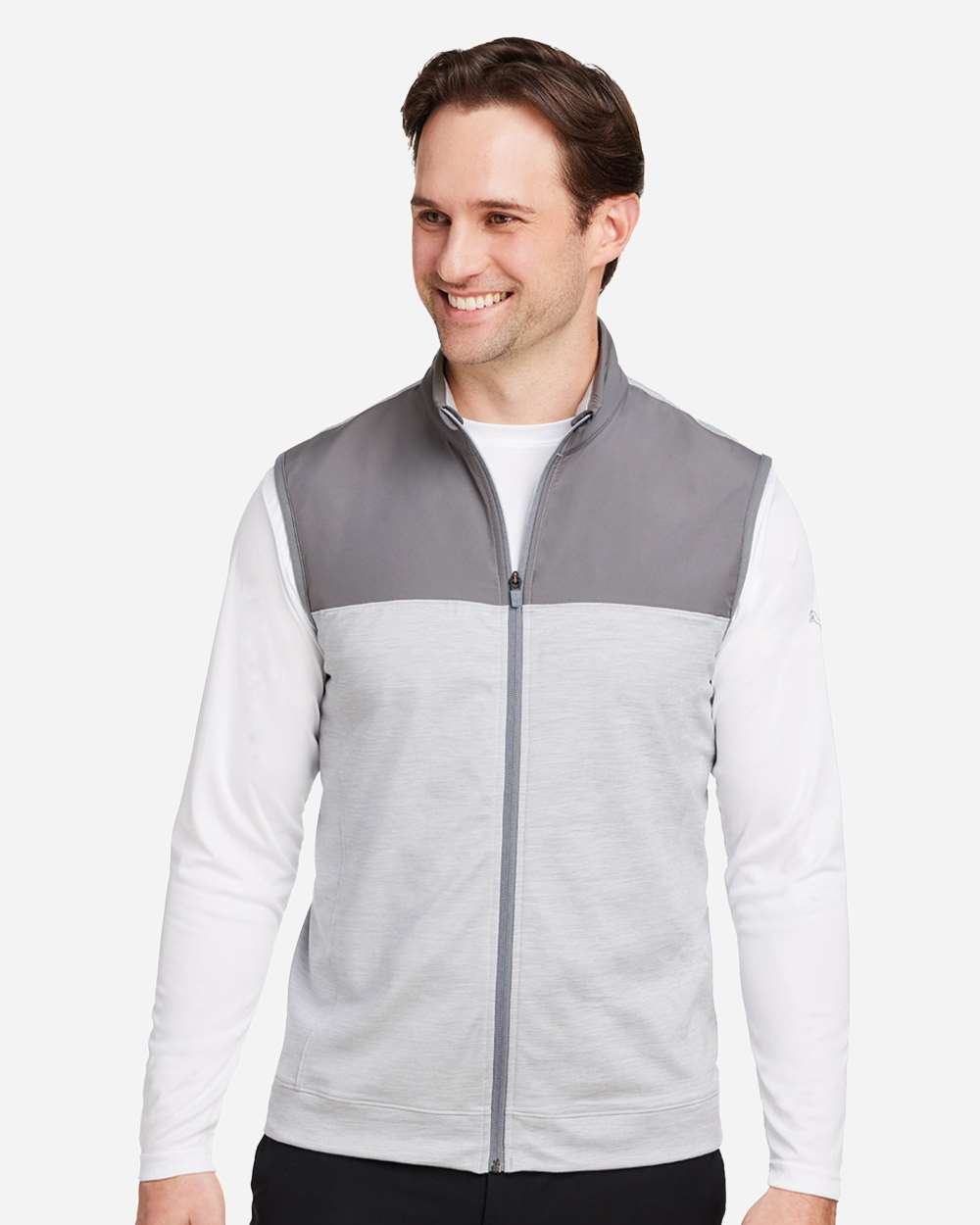 Men's Cloudspun Colorblock Vest - OnModelFront - B16246593 - Quiet Shade/ High Rise Heather