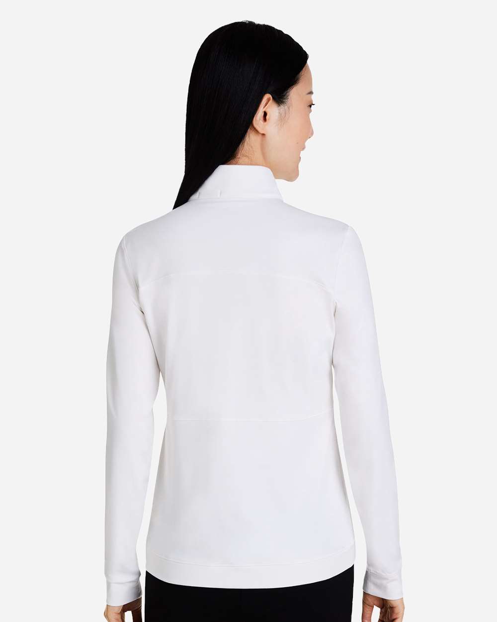 Women's Cloudspun Rockaway Quarter-Zip Pullover - OnModelBack - B16046003 - Bright White