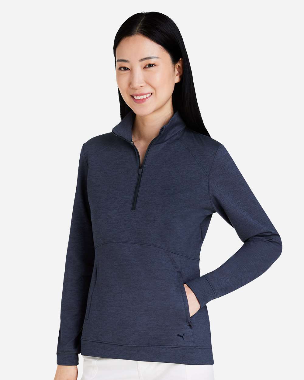 Women's Cloudspun Rockaway Quarter-Zip Pullover - OnModelSide - B16046653 - Navy Blazer