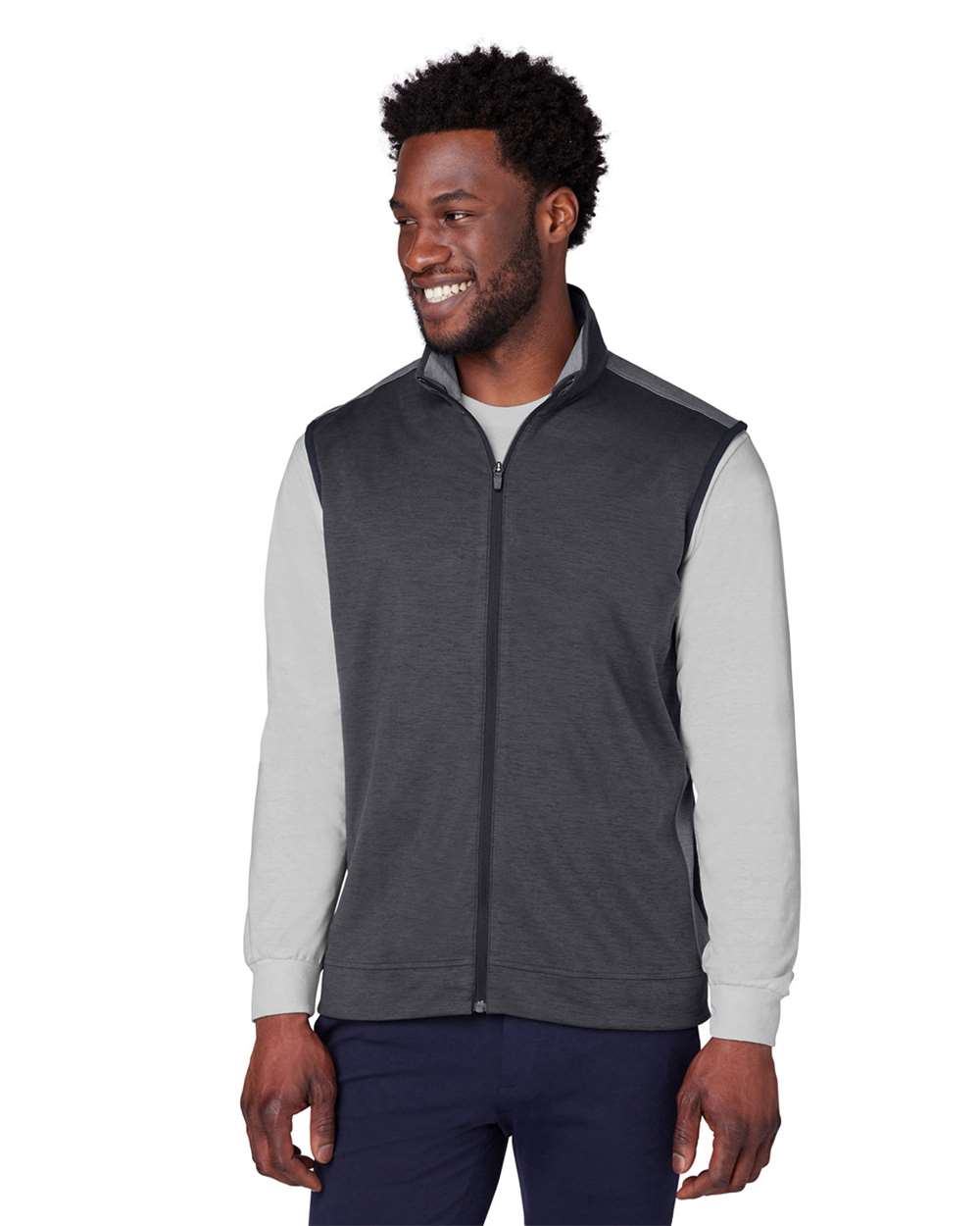 Men's T7 Cloudspun Vest - OnModelFront - B18746503 - Puma Black Heather/ Quiet Shade