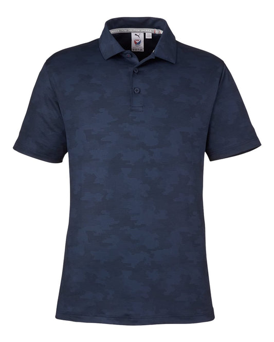 Men's Volition Camo Cover Polo - Front - B16346653 - Navy Blazer