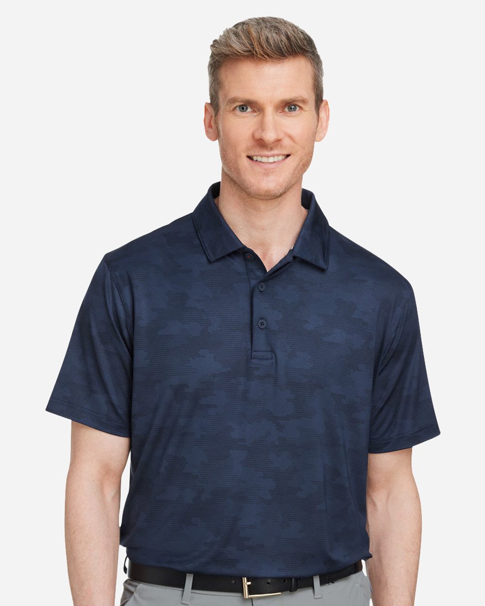 Men's Volition Camo Cover Polo - styleImage
