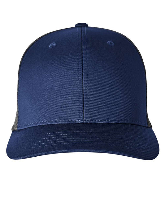 110 Snapback Trucker Cap - Front - B15046590 - Peacoat/ Quiet Shade
