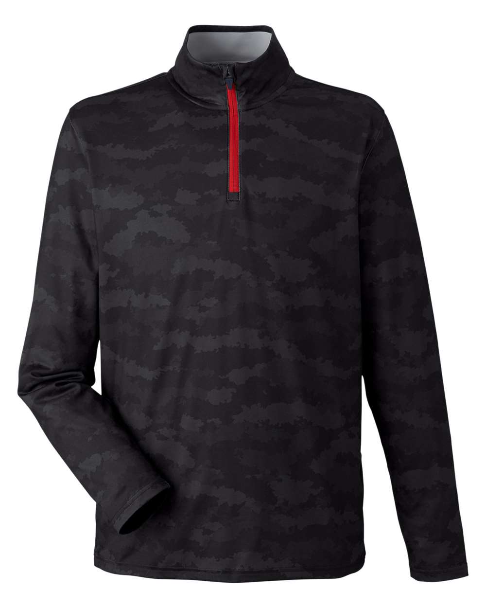 Men's Volition Flanked Quarter-Zip Pullover - Front - B19146503 - Puma Black