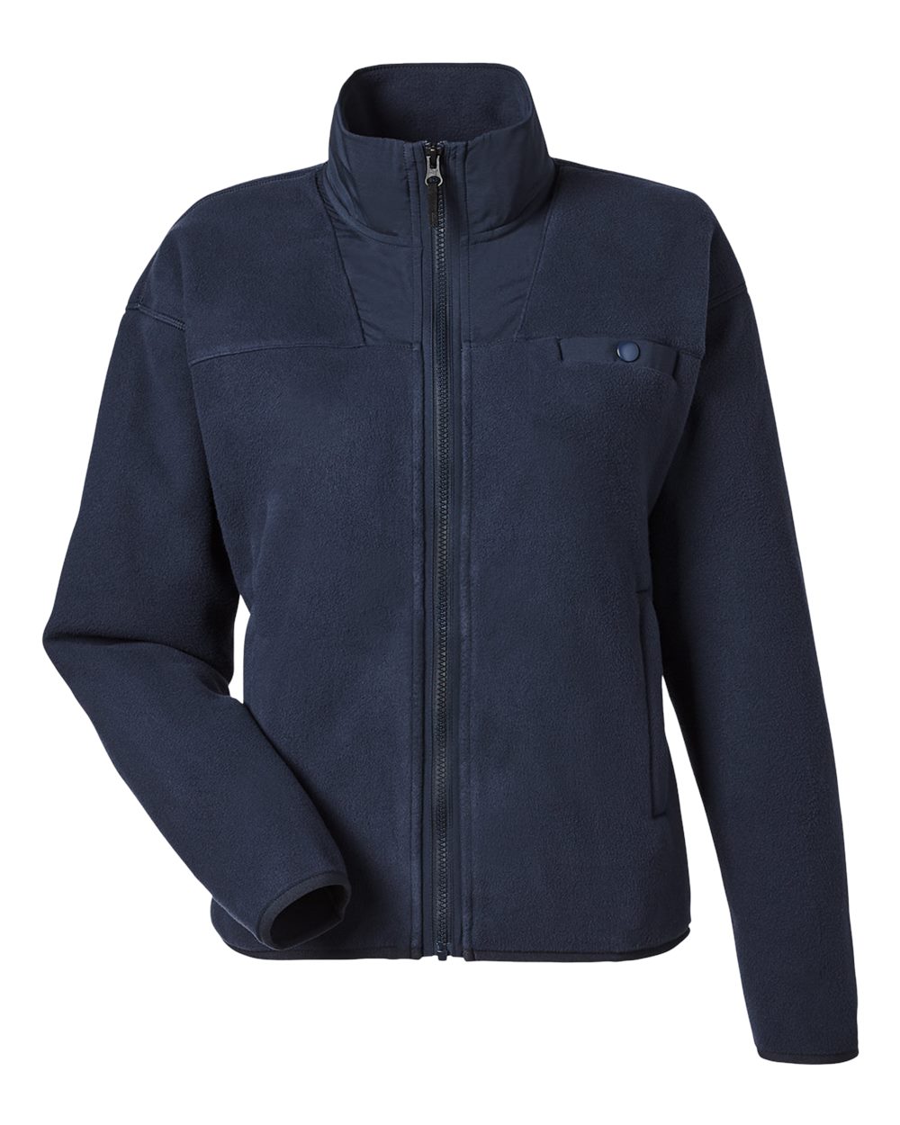 Women's Charley Fleece Full-Zip - Front - B19346653 - Deep Navy