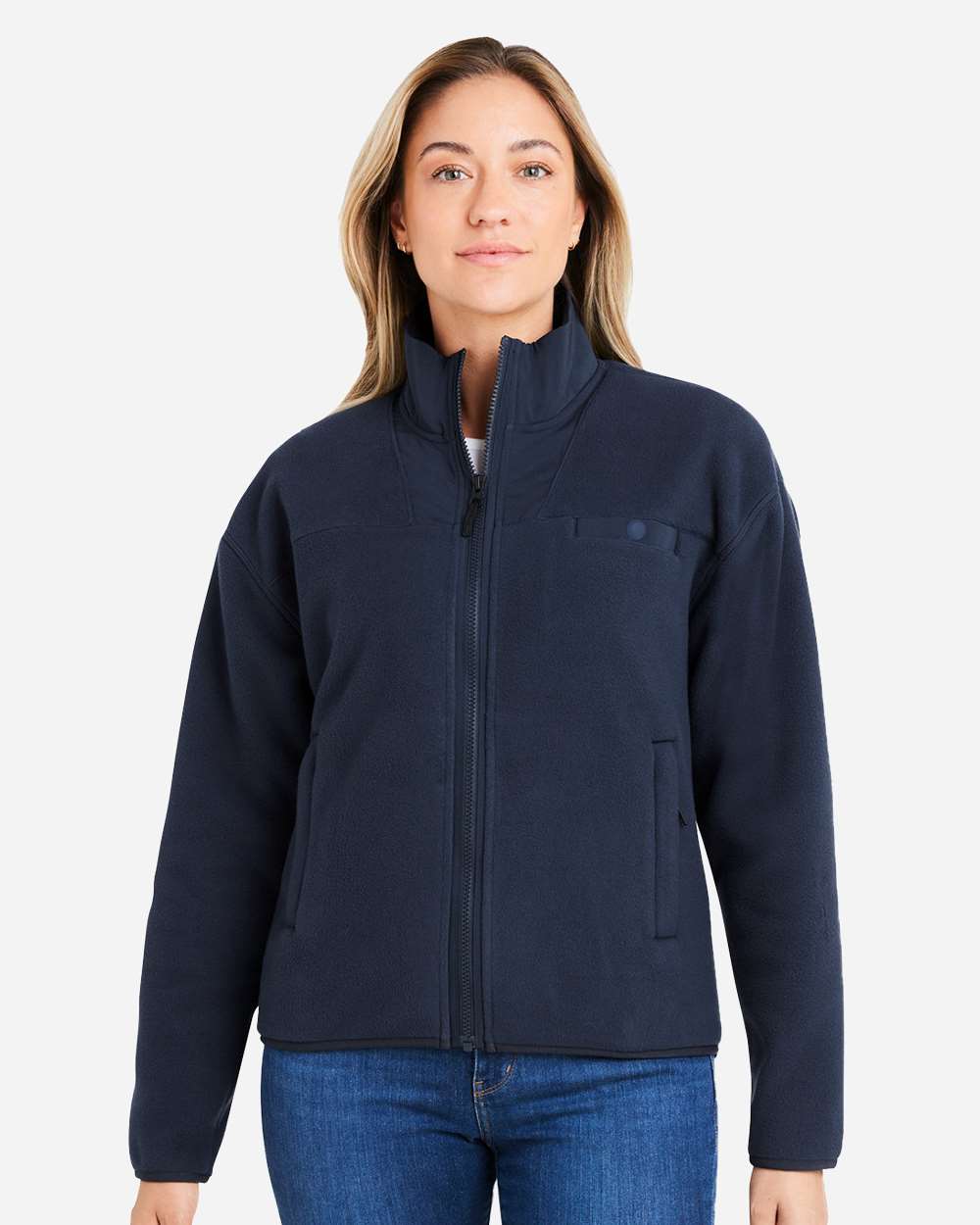 Women's Charley Fleece Full-Zip - OnModelFront - B19346653 - Deep Navy