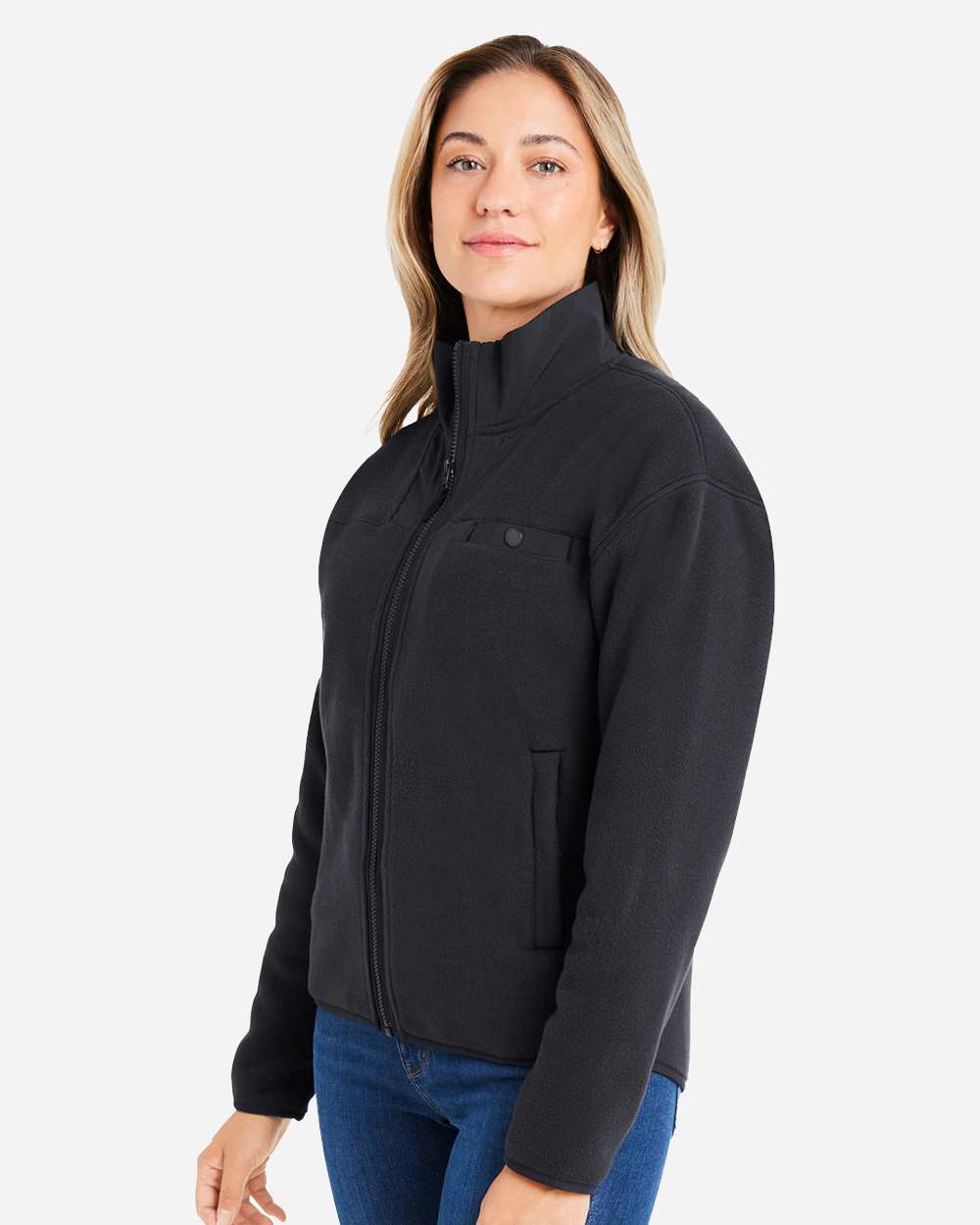 Women's Charley Fleece Full-Zip - OnModelSide - B19346503 - Puma Black