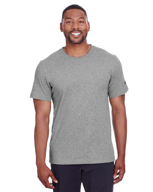 Unisex Cotton T-Shirt - OnModelFront - B85246352 - Medium Grey Heather/ Puma Black