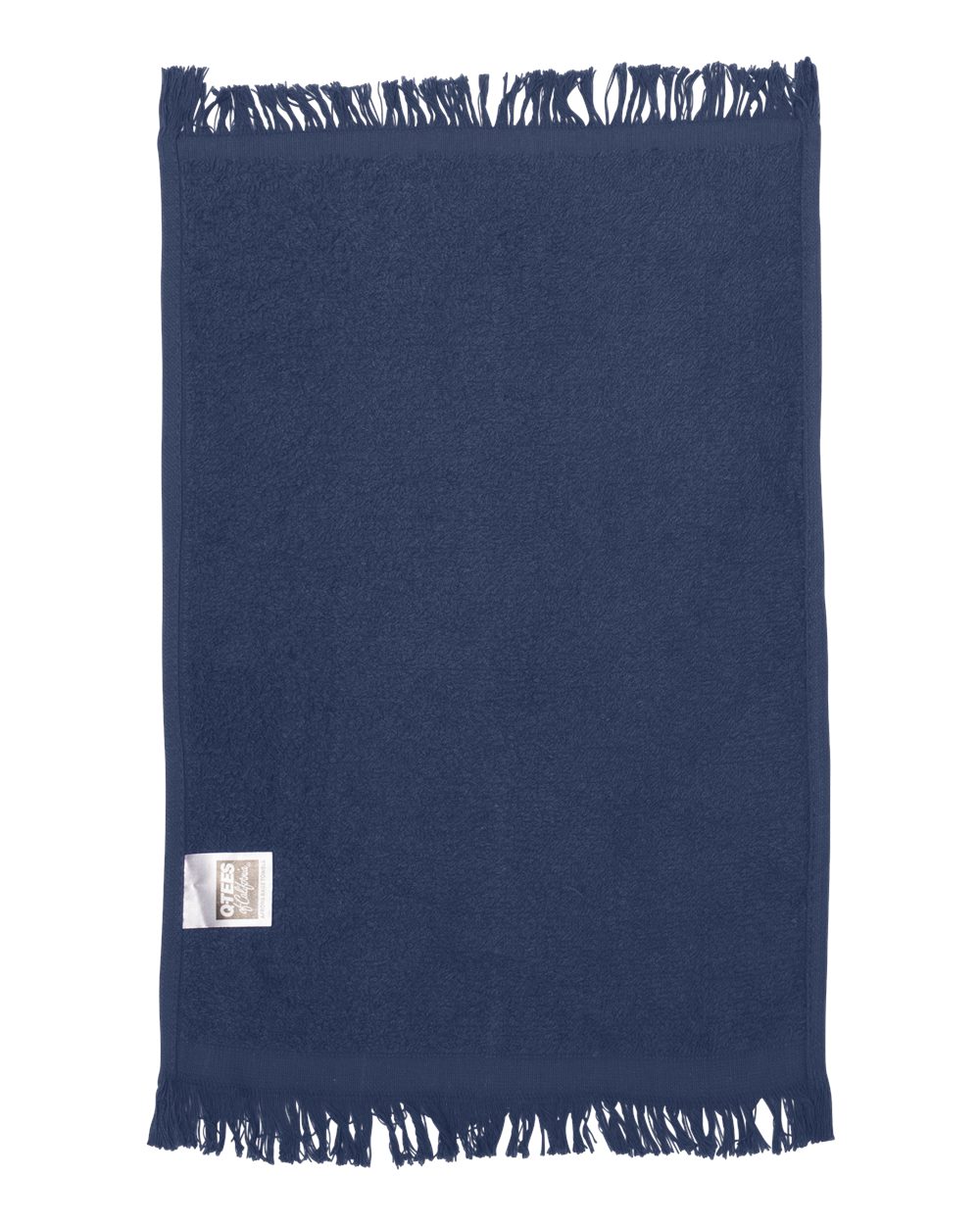 Fringed Fingertip Towel - Back - B17695650 - Navy