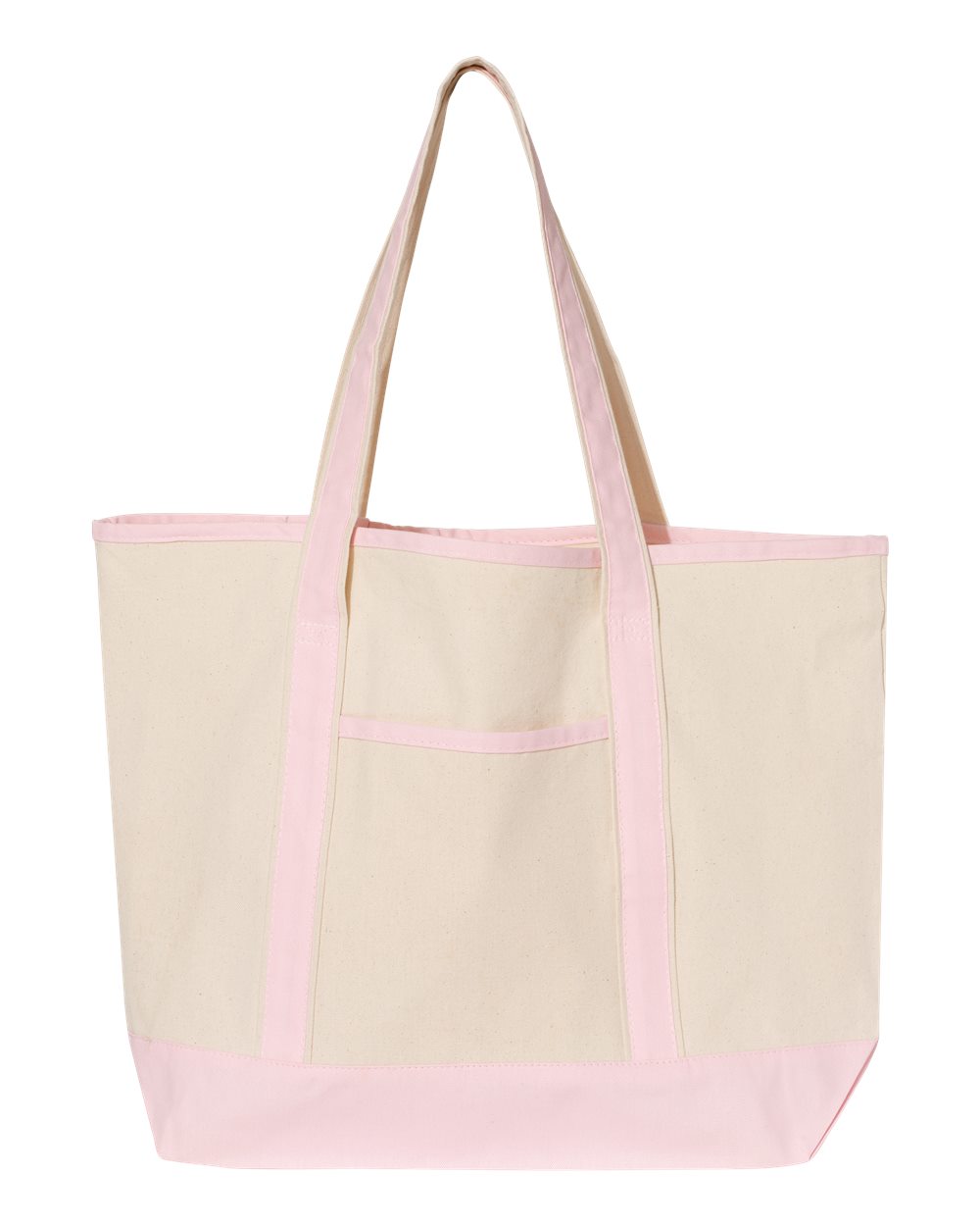 34.6L Large Canvas Deluxe Tote - Front - B45695300 - Natural/ Light Pink