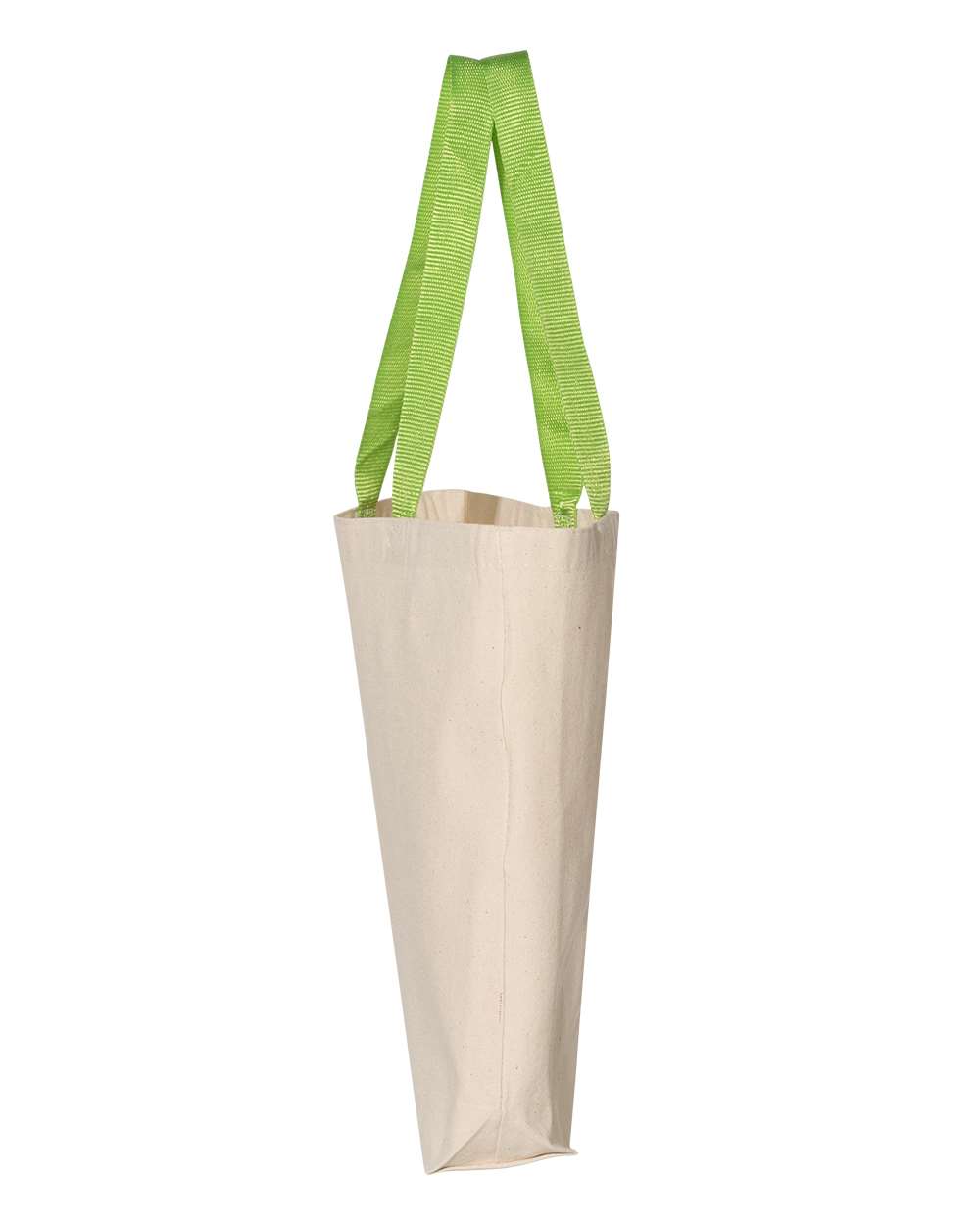 11L Canvas Tote with Contrast-Color Handles - DirectSide - B45895170 - Natural/ Lime