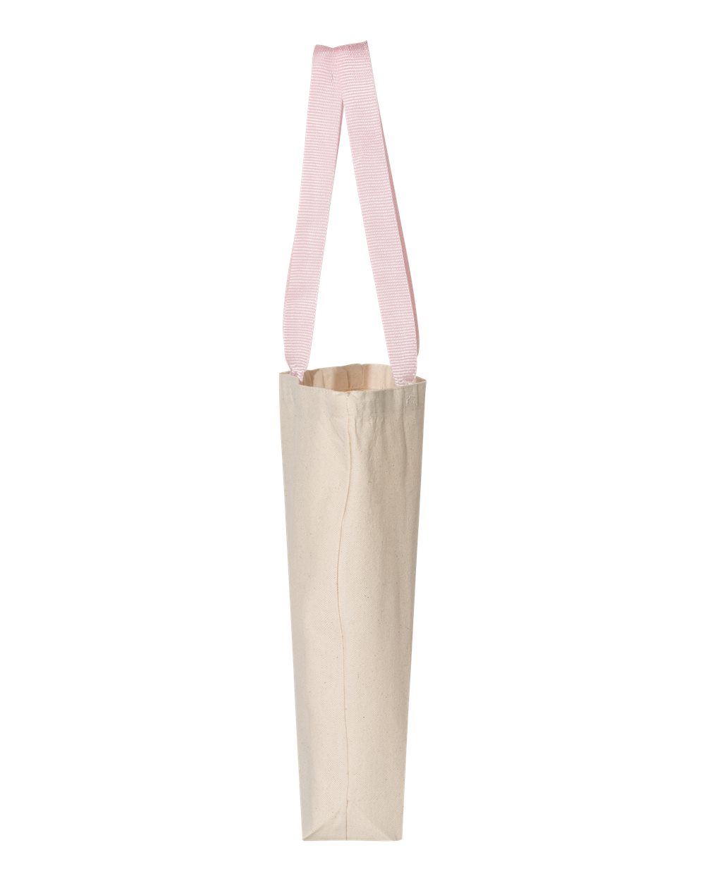 11L Canvas Tote with Contrast-Color Handles - DirectSide - B45895300 - Natural/ Light Pink