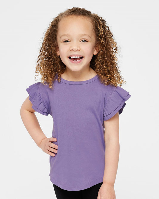 Toddler Flutter Sleeve Tee - styleImage