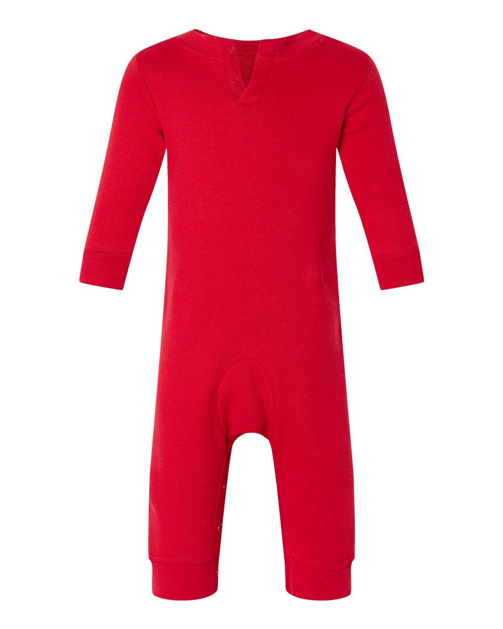 Infant Fleece One-Piece - Back - B07238702 - Red