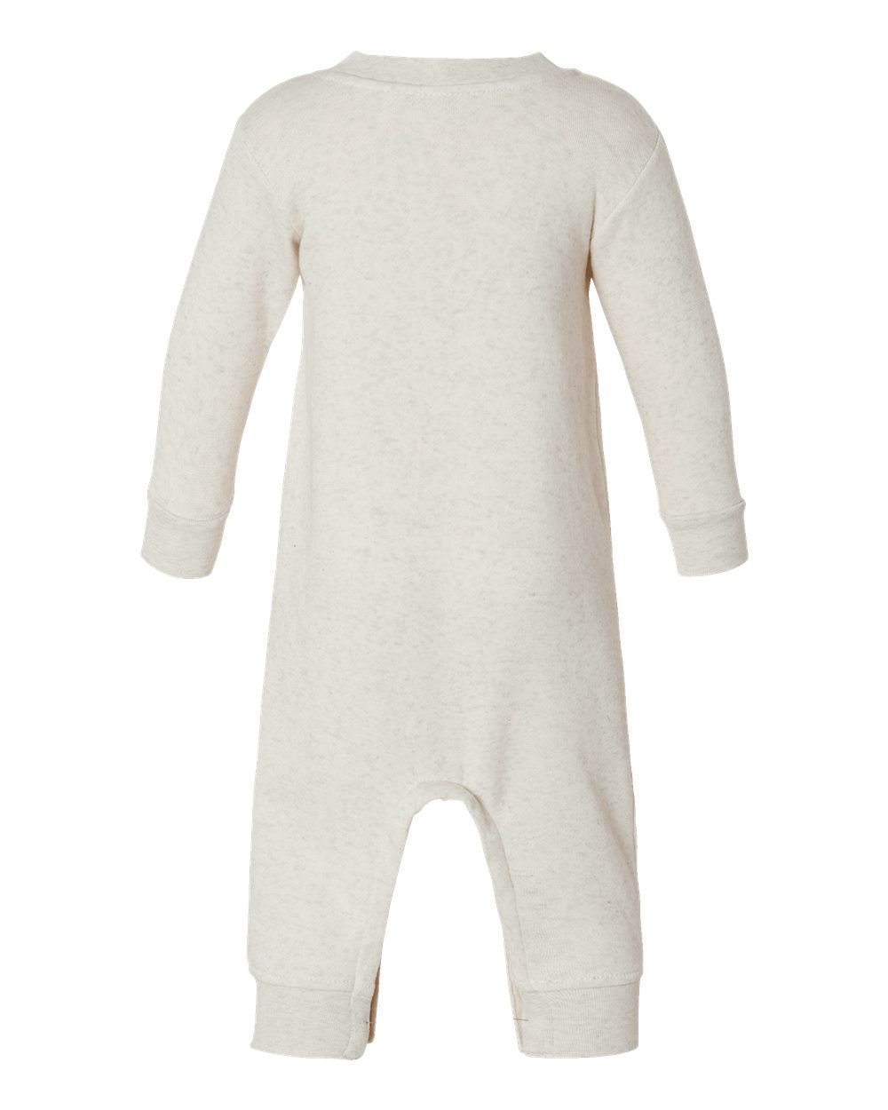 Infant Fleece One-Piece - Front - B07238242 - Natural Heather