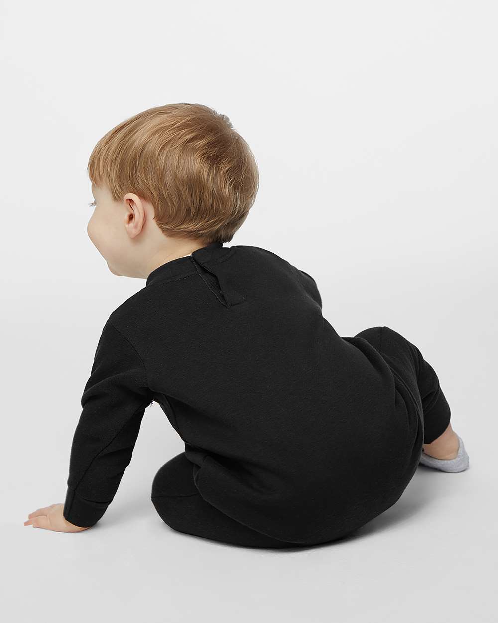 Infant Fleece One-Piece - OnModelBack - B07238502 - Black