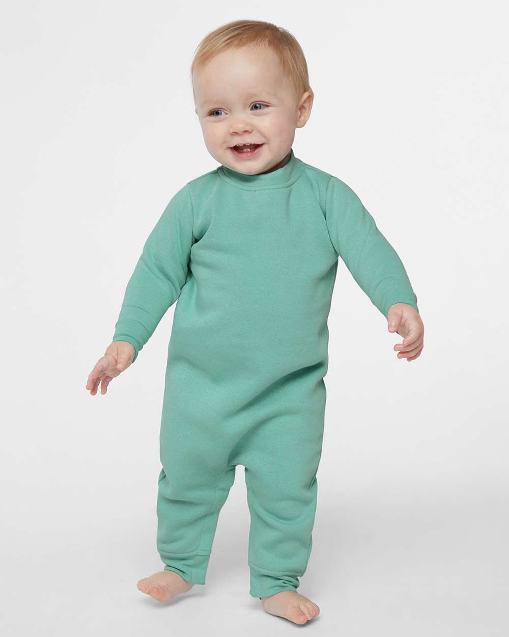 Infant Fleece One-Piece - OnModelFront - B07238172 - Saltwater
