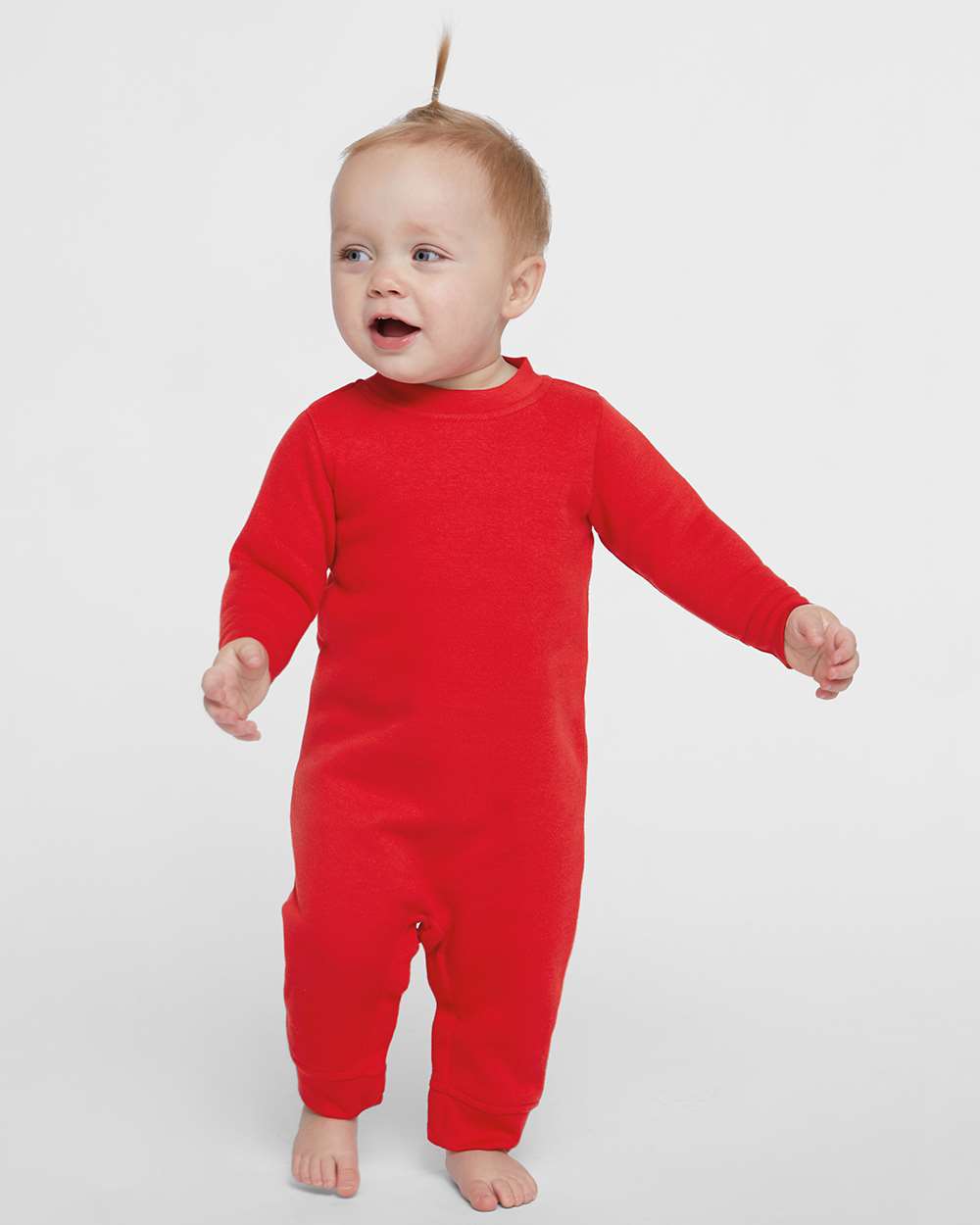Infant Fleece One-Piece - OnModelFront - B07238702 - Red