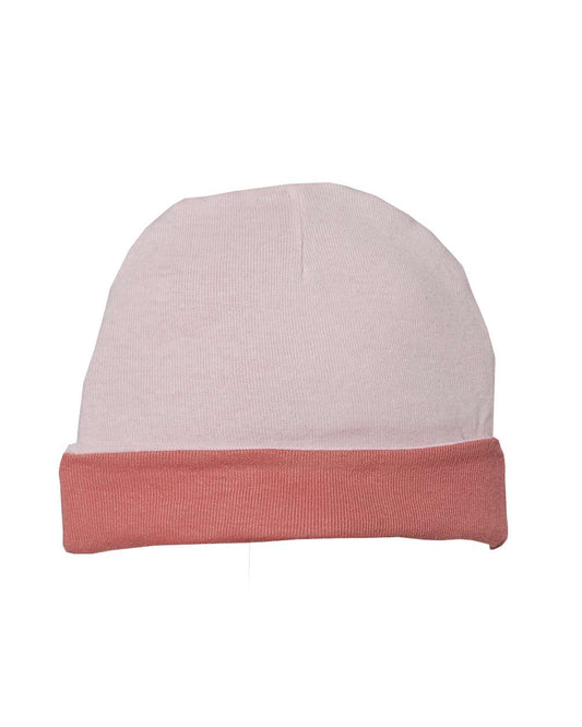 Infant Baby Rib Beanie - Front - B84638310 - Ballerina/ Mauvelous