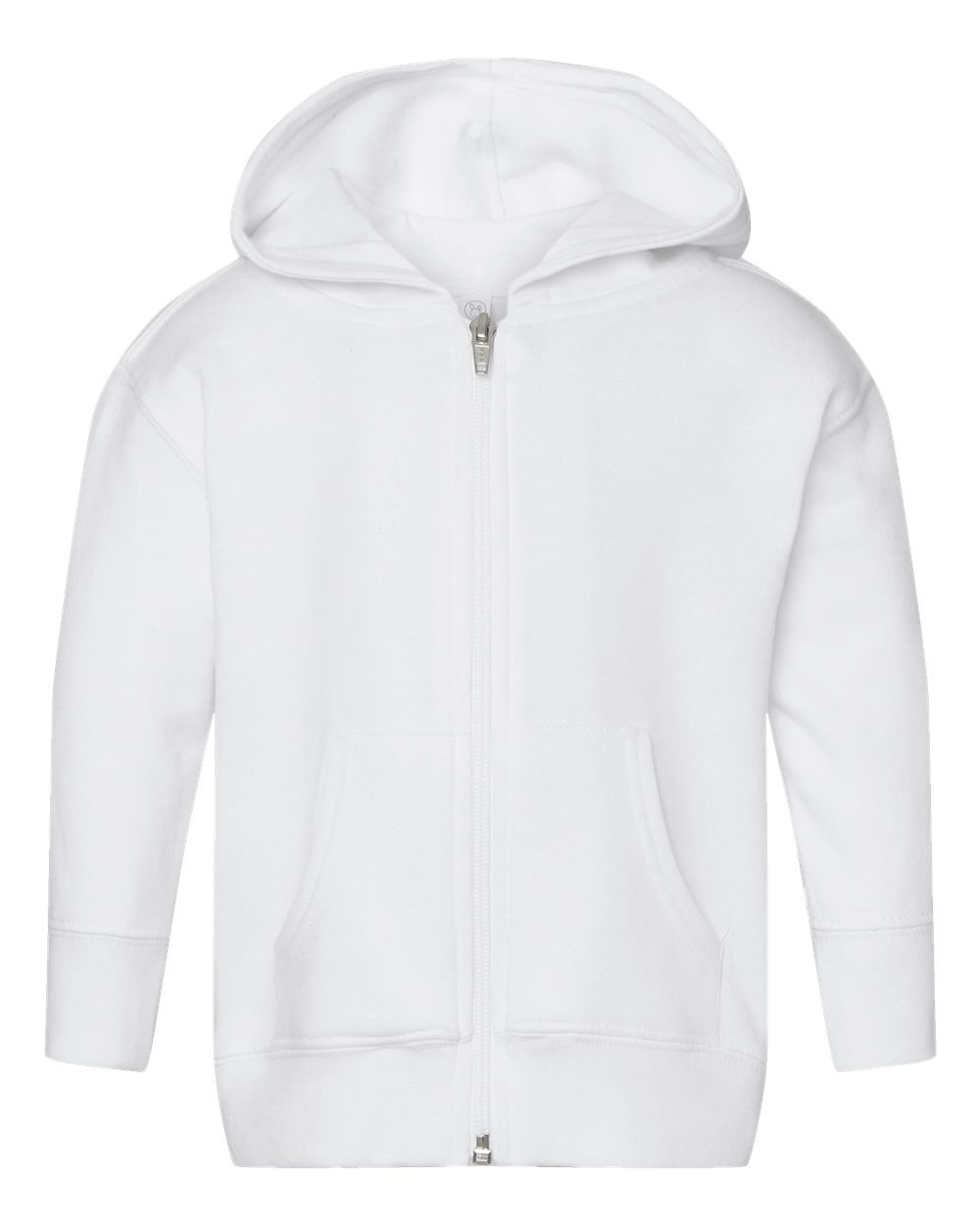 Infant Full-Zip Fleece Hoodie Sweatshirt - Front - B86838003 - White