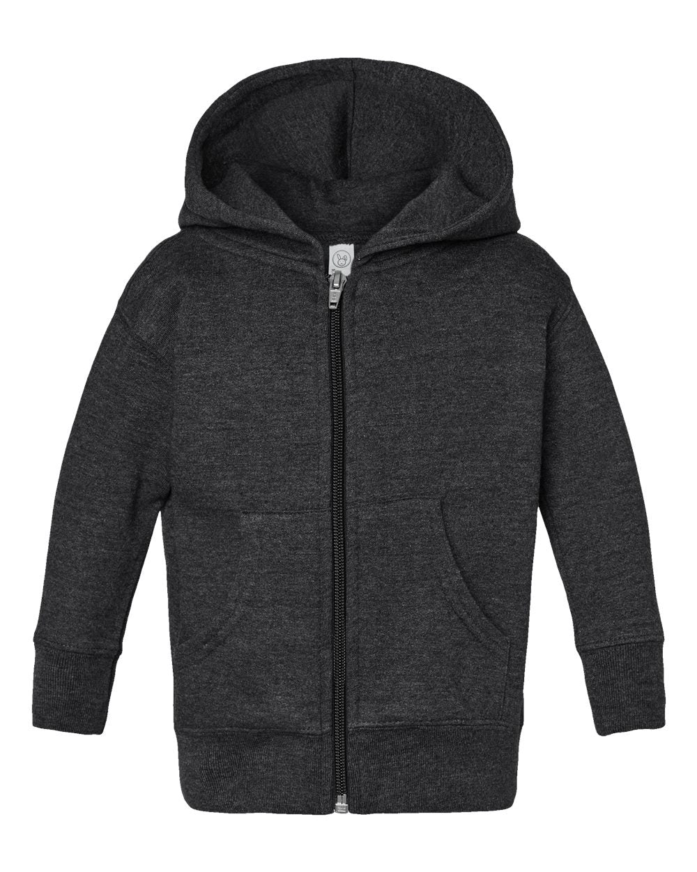 Infant Full-Zip Fleece Hoodie Sweatshirt - Front - B86838512 - Vintage Smoke